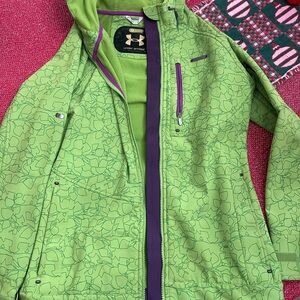 Under Armour Green Ski Jacket with Purple Details